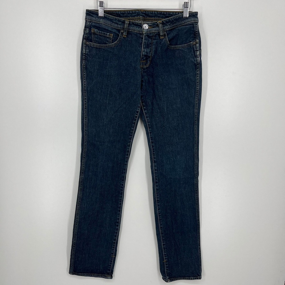 Volcom Stone Boardwear Women Dark Wash Straight Leg Jeans Size 32